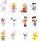 12pcs Snopy Figures Set Mini Snopy Figure Cake Decorations Snopy Toy for Kids Peanuts Snopy Action Figurines Snopy Party Ornaments for Cupcake Topper Desk Home Car Decoration