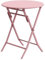 Table basse pliante d'extérieur ronde/carrée multifonction pour intérieur et extérieur pour cour, jardin, bistrot, rose, 60 x 60 x 72 cm