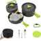 M.J COMFY-LIFE 15pcs Camping Cookware Kit Hiking Picnic Cooking Bowl Pot Pan Knife Spoon Set