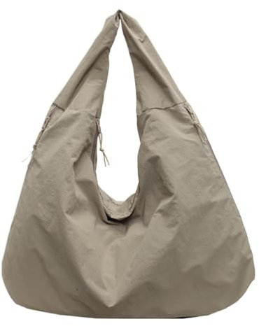 Generisch Große Einkaufstasche Für Damen, Einfarbige Einkaufstasche Tragetasche, Modische Große Fassungsvermögen Draped Tote Bag Mit Nylonstruktur, Arbeit Umhängetasche