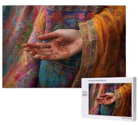 India Jigsaw Puzzles for Adults 3000, Woman Puzzles for Adults Wooden, Funny/Difficult/Impossible/Challenging Decompression Games, As a Birthday and Holiday Decor Gift for Women and Men M-106