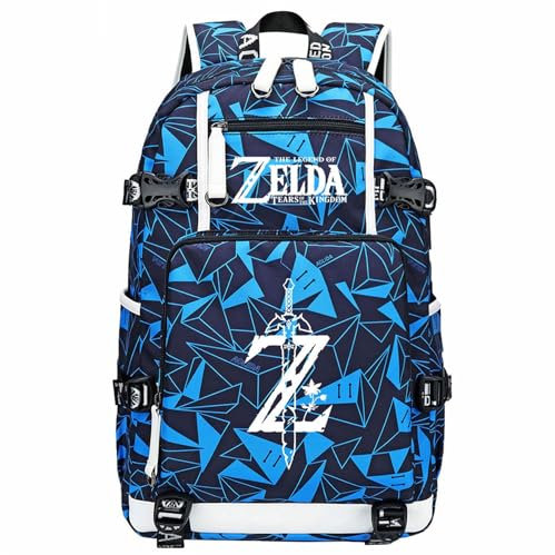LSDKJFG Teen The Legend of Zelda Schulrucksack, wasserdicht, Laptop-Rucksack, leichter Canvas-Tagesrucksack für Schüler, Farbe 7, One size