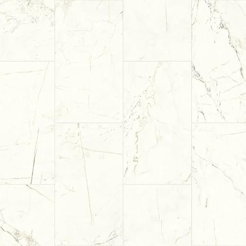 White Ivory Marble Effect Anti-Slip Vinyl Flooring For Contract Commercial Use, 2.6mm Thick Vinyl Sheet, 15 Years Warranty-1 X 4mt