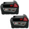 Batterie lithium-ion de remplacement 18 V 6000 mAh/9000 mAh/12000 mAh, compatible avec les outils électriques sans fil Milwaukee M18 48-11-1860, 48-11-1850 et 48-11-1840.(2PCS 9.0Ah)