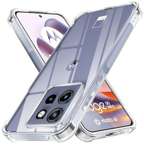 Pnakqil Cover Compatibile con Motorola Edge 50 Neo,Custodia per Telefono in Silicone Antiurto Trasparente,Morbida in Silicone TPU Anti-Graffio Chiaro Protettiva Case per Motorola Edge 50 Neo 6.07