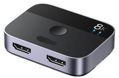 XPBTBSUS HDMI 2.1 Splitter Switch 8K 60Hz 4K120Hz 2 In 1 Out,Compatible For Xiaomi, TV Xbox Series X PS5 HDMI-compatible Monitor HDMI Switcher.