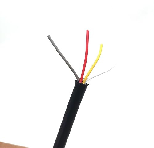 DQZRTUECA Cavo in rame isolato in gomma siliconica 0,3-6,0 mm2 2-6 conduttori 450 V/750 V da -60 a +200 °C 1m(4 Cores,Square 6.0mm)