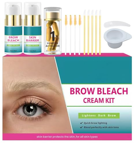 Augenbrauen-Bleaching-Set – 10 ml Augenbrauen-Bleaching-Creme, Augenbrauen-Farbaufhellungs-Set – effektive Augenbrauenfarbe für Ergebnisse in Salonqualität zu Hause, Make-up-Brauenaufhellung
