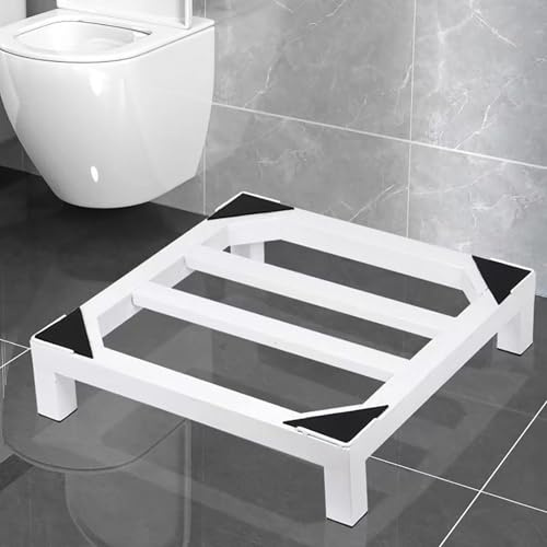 GAOXIAO Supporto per Lavatrice e Asciugatrice Slim, Base per Lavatrice per Frigorifero Asciugatrice, Lunghezza/Larghezza 45-60 cm, Altezza 30 cm, capacità di Peso 300 kg White 40 x 40 x 30cm