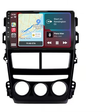 Car Multimedia Radio per Toyota Vios Yaris 2018 Car Radio con Bluetooth Vivavoce, con Hd Touch Screen Supporta Navigazione, 8 Nucleo 4G+64G
