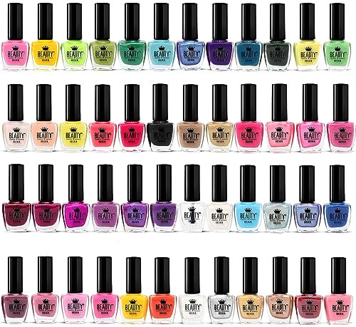 Beauty4Britain 48 x NAIL VARNISH POLISH SET 48 MODERN COLOURS THE BEST GIFT UK (Colour Set A+B)
