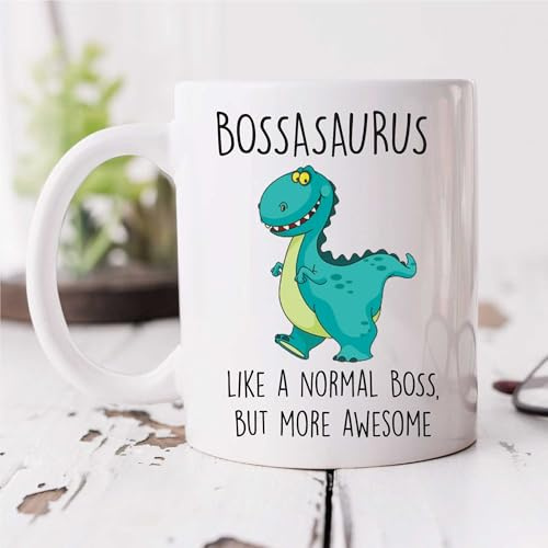 60 Second Makeover Limited Bossasaurus Mug Boss Dinosaur Office Present Funny Mug Present