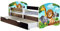 ACMA Kinderbett Jugendbett mit Einer Schublade und Matratze Wenge mit Rausfallschutz Lattenrost II 140x70 160x80 180x80 (02 Animals, 180x80 + Bettkasten)
