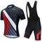 PSPORT Herren Radtrikot Set, Sommer Jungen Trägerhose Anzüge Mountainbike Radfahren Kleidung Set Radfahren Reiten Trikots Atmungsaktiv