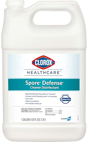 Clorox Healthcare Spore Defense Cleaner Disinfectant, Closed System Refill Bottle, 128 Fluid Ounces (Package May Vary)