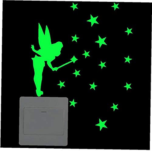 PiniceCore Interruttore Wall Sticker Fluorescenza Interruttore Adesivo Glow in The Wall Stickers Decorativo Decorazione Domestica del Fumetto