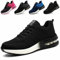 ZSDZSZ Arbeitsschuhe Herren Leicht Sicherheitsschuhe Damen Atmungsaktive Stahlkappenschuhe Sportlich Schutzschuhe,Schwarz-a,43 EU