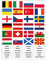 Kleberio® 1 Sticker Set mit 24 Fahnen Europameisterschaft EM 2021 Sticker Europa Länder Flaggen Fußball Auto Aufkleber DFB Deutschland Nationalmannschaft