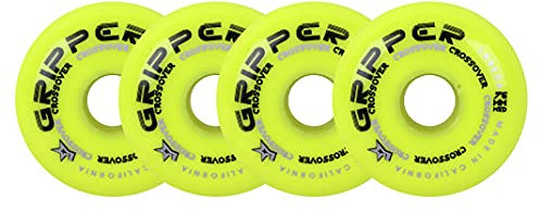 Labeda Roller-Hockey-Räder, Crossover, mittelgroß, 80 A, Gelb, 76 mm, 4 Stück