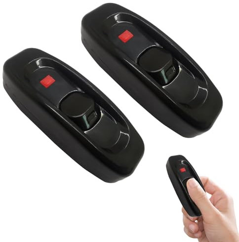 JIUGGLAD Inline Switch for Small Appliance or Lamp - Accepts 1-2 Core Round or Flat Wire - Black 2pcs