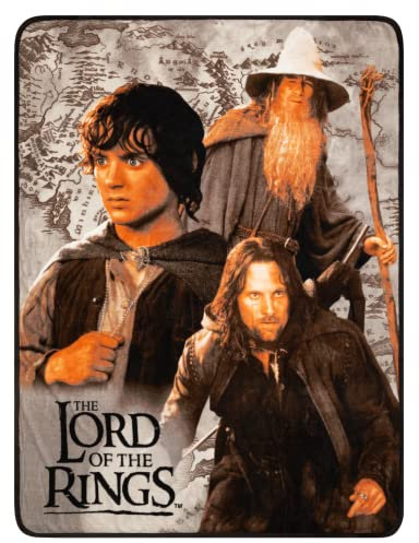 Franco The Lord of The Rings Bedding Superweicher Micro-Raschel-Überwurf, 116,8 x 152,4 cm, offizielles Produkt