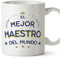 MUGFFINS Tazas para MAESTRO hombre - En Español - Mejor del Mundo - 11 oz / 330 ml - Regalo original y divertido