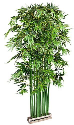 Decovego Bambou Plante Arbre Artificielle Artificiel Brise Vue 200cm avec Bois Véritable