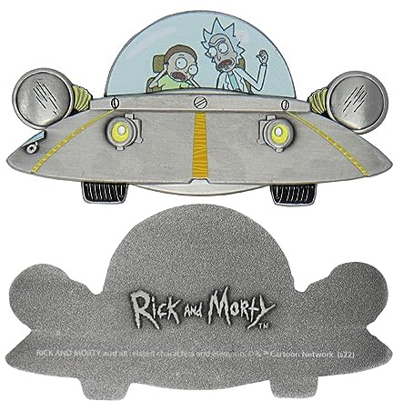 Rick and Morty Limited Edition Medallion – Officially Licensed Collectible Spaceship Coin – Individually Numbered with Display Stand – 5,000 Worldwide