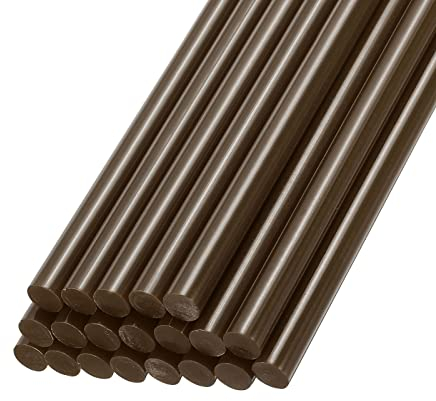 Rebower Caldo Colla Stick Mini Adesivo Caldo Sciogliere Colla Pistola Stick, [per Arte, Artigianato, Bricolage, Cartoncino Creazione] - 0,44 x 10/Marrone/20 Pz