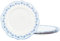 fanquare 20.8cm Tree Branch Dessert Plates with Blue Edge, 4-Piece Dinner Plate Set, Serving Plates Dessert Dishes