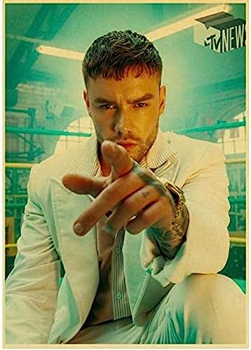 Poster Liam Payne Musik Sänger Poster Porträt Bilder Poster Und Drucke Leinwand Malerei Kunst Wand Home Decor 50X70Cm Kein Rahmen