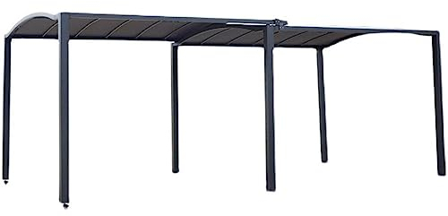 RNQZ Einziehbarer Carport, einziehbare Markise im Freien, Mehrzweck-Unterstand, Schatten, Carport, einziehbare Markise im Freien, Überdachungszelt für den Innenhof der Villa, 3 x 5,7 m