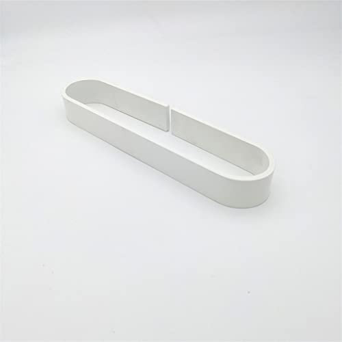 Handtuchhalter aus Aluminium, schwarz, für Badezimmer, Handtuchhalter, Ring, freier Locher, Handtuchhalter, 3M-Klebeband, Wandmontage, Handtuchhalter, Hardware (Farbe: Weiß, Größe: 25 cm) It's so kind