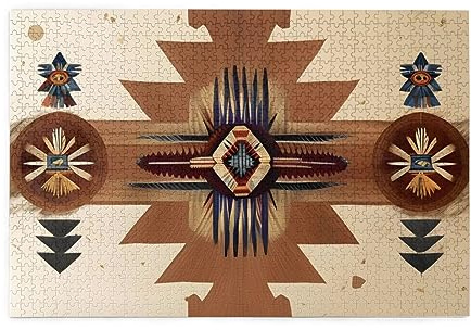 Indianer Muster Puzzle 1000 Teile Erwachsene Puzzle Puzzle Spiele Wohnkultur (74,9 x 50 cm)