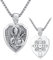 REDSUN Heiliger Benedikt Kette 925 Sterling Silber Heiliger Benedikt Kreuz Heiliger Religiöse Beschützer Anhänger Amulett Halskette Schutz Charme Schmuck Geschenke für Frauen Männer