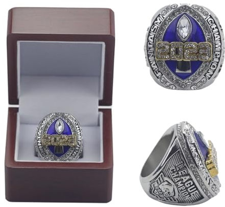 HYKJSHED 2023 Fantasy Football Ring Championship Ring FFL Champions Ring Souvenir Fan Geschenk Vatertag Sammlerstücke