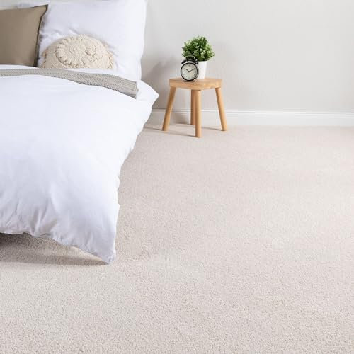 Steffensmeier Teppichboden Capri Meterware | Auslegware für Kinderzimmer Wohnzimmer Schlafzimmer | Creme, Größe: 400x600 cm