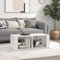 AUVYI Vielseitig Couchtisch Weiß 100x50x36 cm Holzwerkstoff Cautschtisch Coffe Table Sidebord Center Table Beistelltisch Rechteckig Salontisch Kaffeetisch Sofatisch