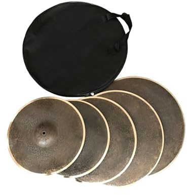 Professionelle Trommelbecken Handgefertigtes Schlagzeug-Set Becken 15Hihat/16Crash/18Crash/20Ride Becken Mit Beckentasche