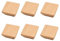 HDJNal 6PCS 45mm Wood Cabinet Knobs Set with Screws, Unfinished Wooden Drawer Knobs,Square Shaped Natural Wooden Pull Handle,Wooden Knobs for Cupboard, Wardrobe,Furniture,Kitchen