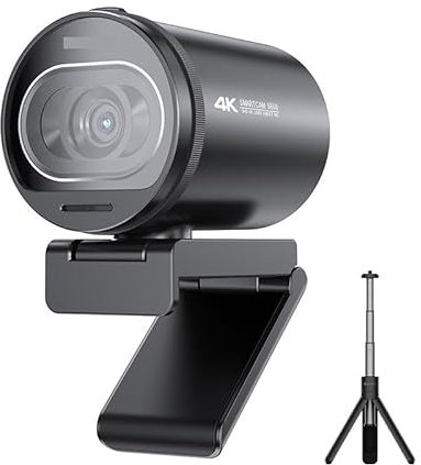 nmbhus 4K Webcam 1080P Autofocus Streaming Web Camera Living Stream Cámara con Micrófonos Cubierta De Privacidad