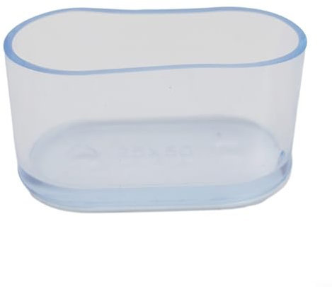 Gummi-Stuhlfüße, ovale Form, Möbel-/Tischbeinkappen, Bodenschoner, für Hockerbeine, geräuscharm, drehsicher, 10 Stück (transparent, 16 x 34 mm)