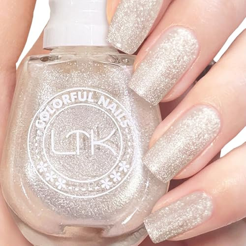 Peal Nail Polish, Glitter Nail Polish, Glitter Nail Varnish, Pearl Quick Dry Nail polish No UV Lamp Curing, Long Lasting, Chip Resistant, Non-Toxic, Salon Manicure & At Home Manicure (33#)
