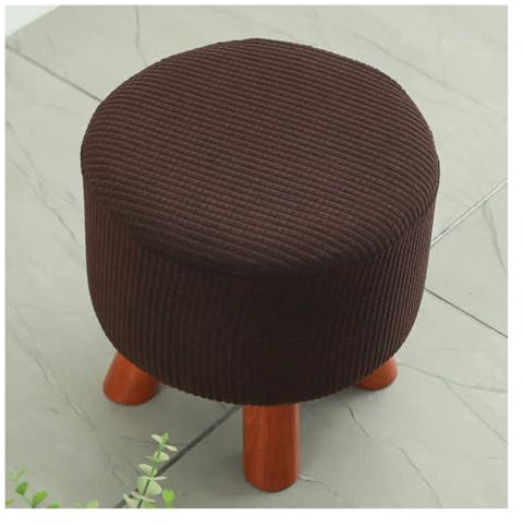 moismk Hockerbezug Rund Fußhocker Bezug Ottomane Rund Schonbezug Stretch Husse für Fußhocker Ottomanischer Hocker-Bezug Überzug Hocker Protector Waschbar(#7)