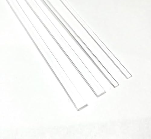 25pcs Heavy Duty 100mm x 7mm - 3mm Flat Clear sticks for cake toppers cake pops or lollipops - Acrylic Plexiglass Sticks Transparent Clear, Strong and not bendy (25, 4in - HD)