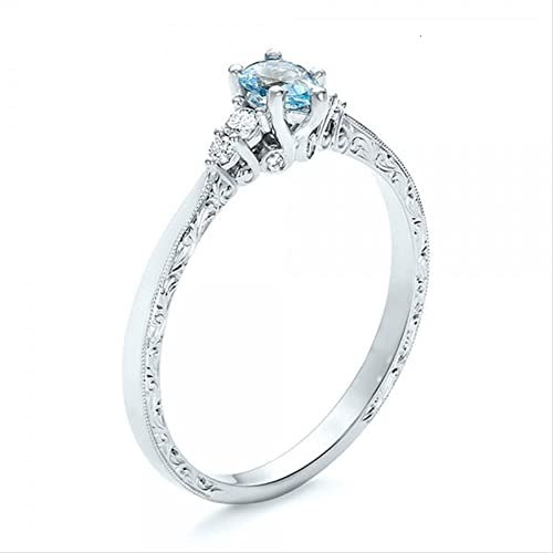 Natürlicher quadratischer Blauer Saphir-Edelstein-Verlobungsring für Damen, feiner Schmuck