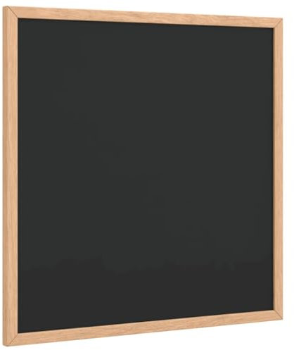 vidaXL Kreidetafel mit massivem Kiefernholzrahmen Schwarz 40x40 cm, Tafel, Kreidetafel für Wand, Schreibtafel für Büro, Küchentafel