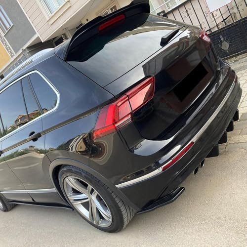 Hecksplitter kompatibel mit VW Tiguan MK2 Standart/R-Line 2015–2020 | kompatibel mit Volkswagen Tiguan II Standart/R-Line 2016-2020 - Schwarz glänzend