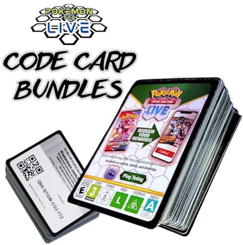 Pokemon TCG Live Code Card Bundle Packs (50 Code Cards - Scarlet & Violet Variations)