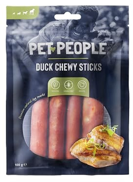 Pet People Duck Chewy Sticks 100g, Natural, Grain Free, High Protein, Dental Care, Dog Snacks - 8pc, 100g (8 Bags)